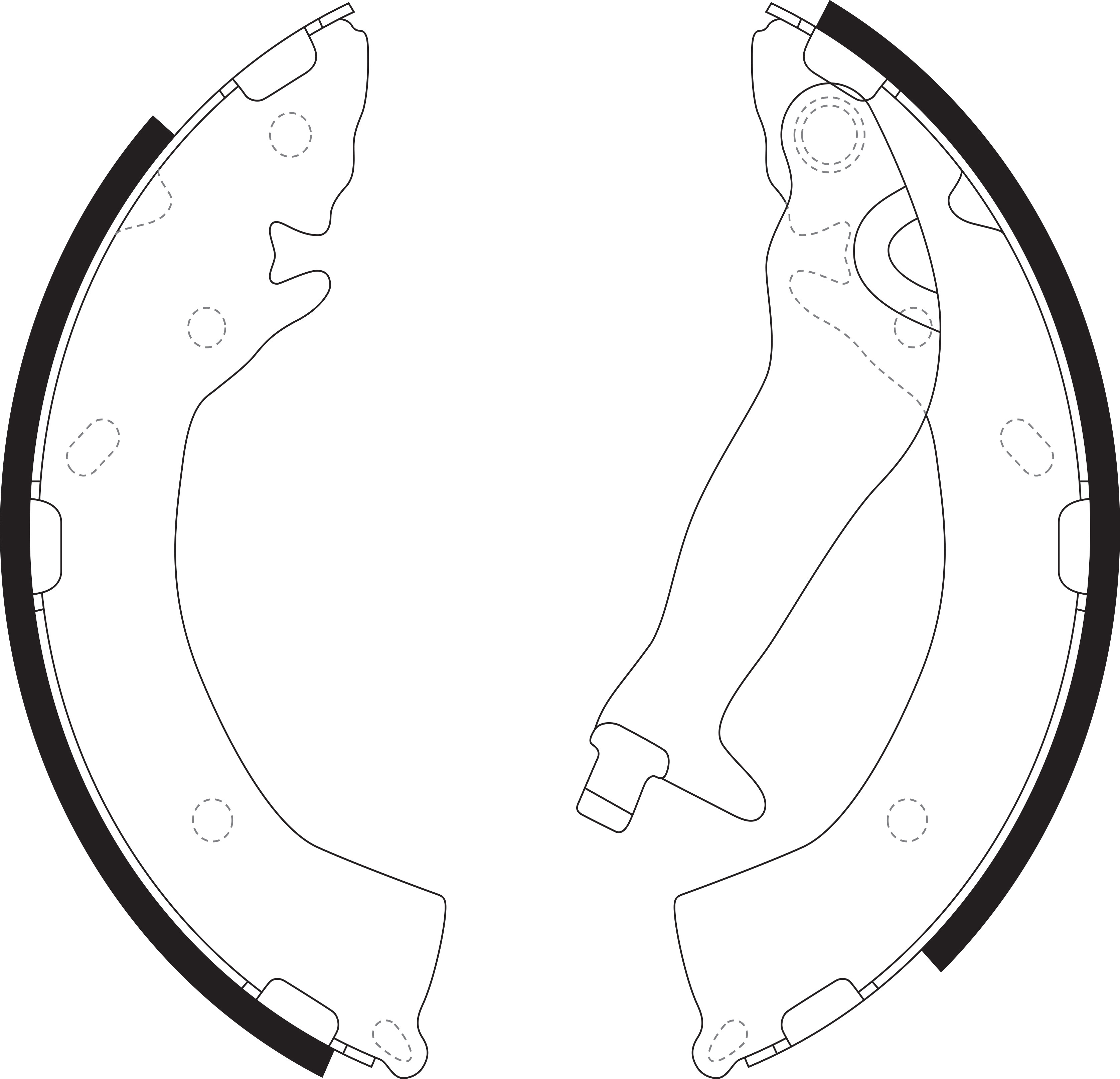 Brake shoe sb bs11609