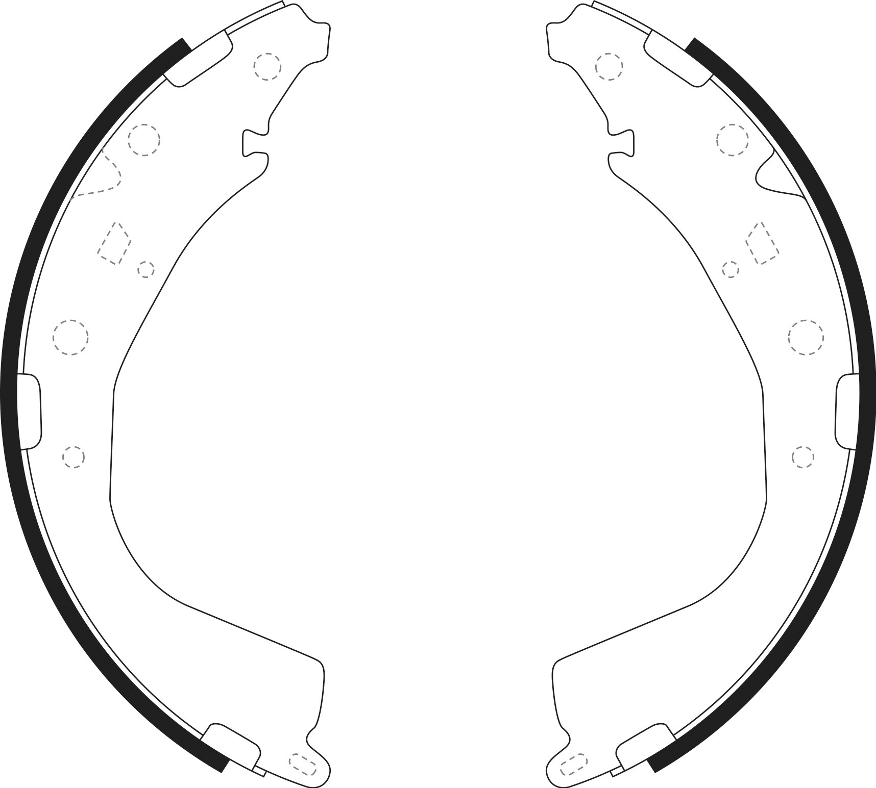 Brake shoe sb bs21005